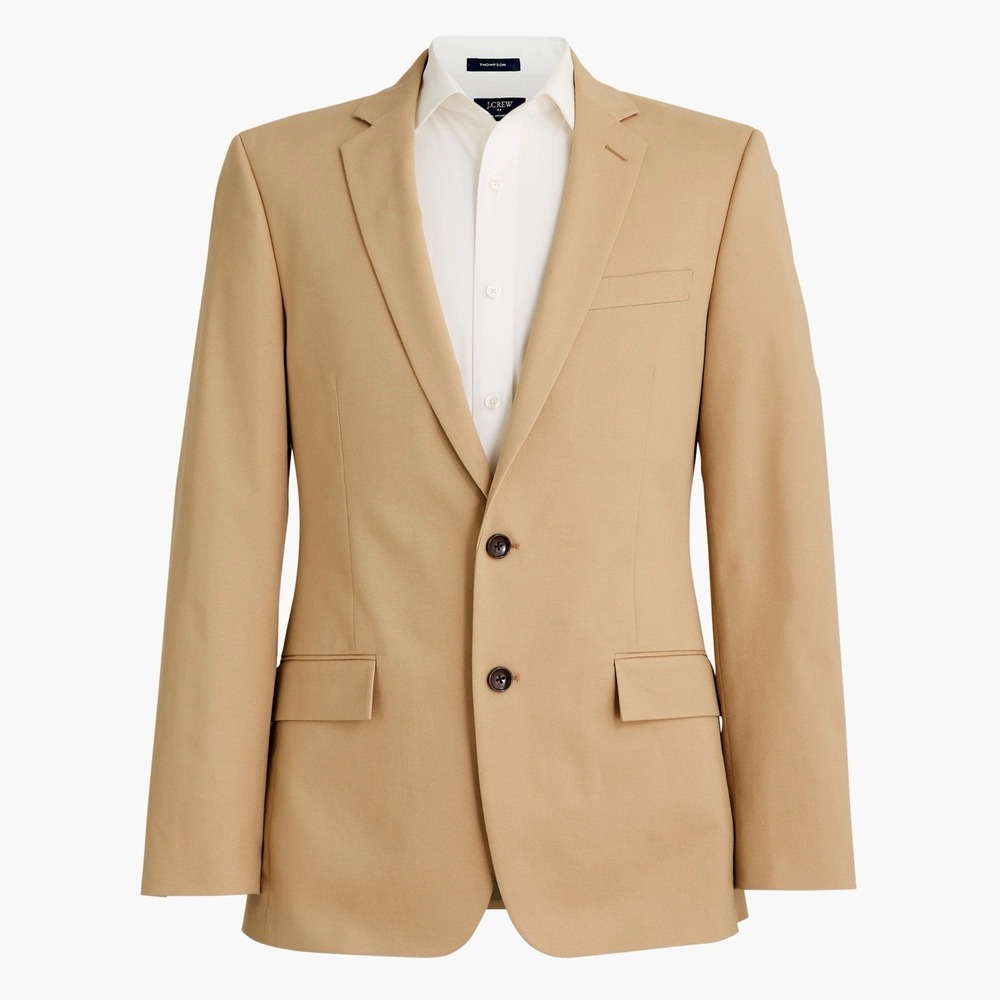 J.Crew $298 Slim-fit Thompson TruTemp365® blazer Khaki Size 42 Regular CA459 - Picture 1 of 11